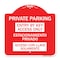 Signmission Entry by Key Access Estacionamiento Privado Acceso Con Llave Solamente Alum, 18" H, RW-1818-24092 A-DES-RW-1818-24092 - alternate 1